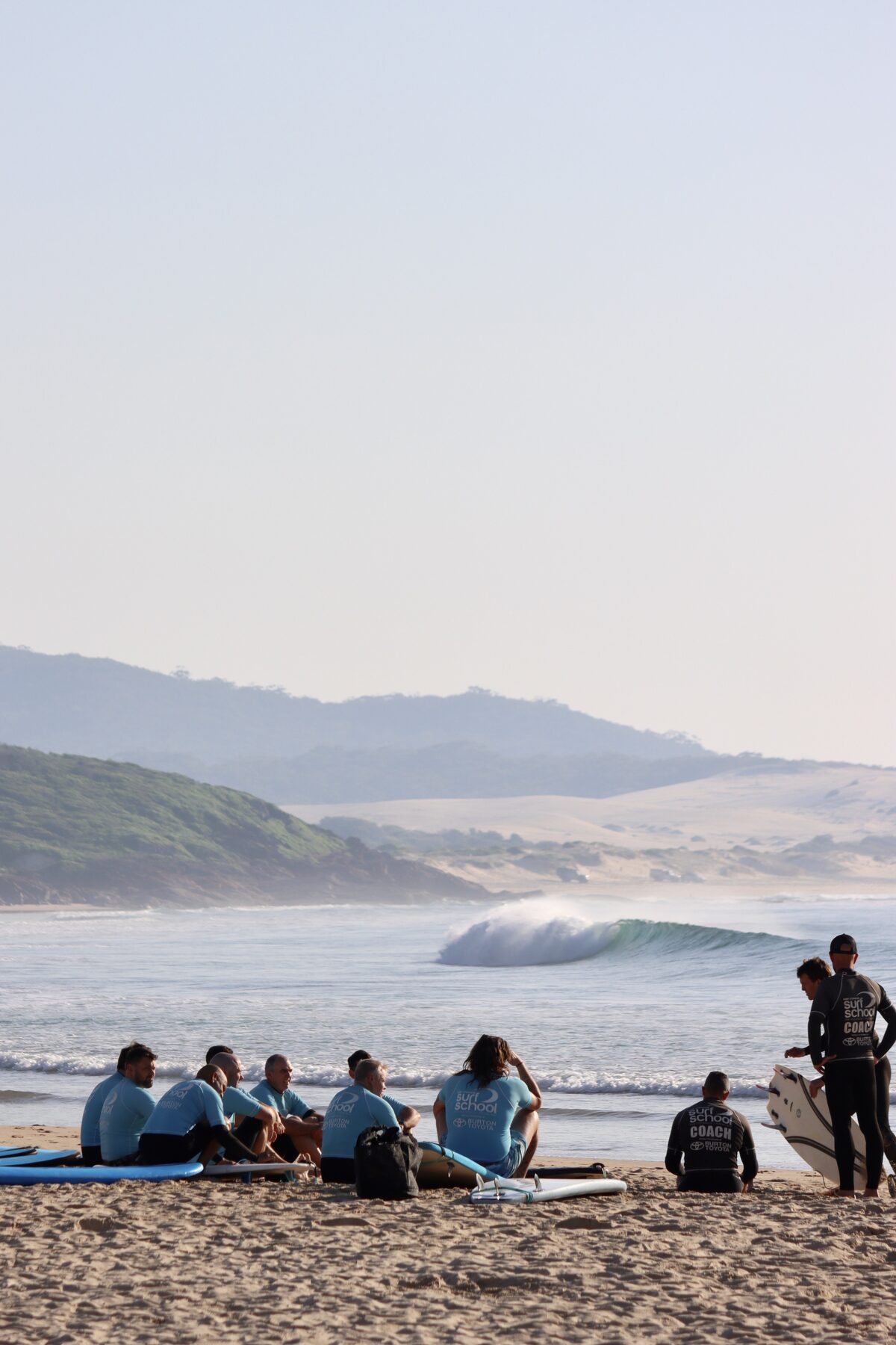 Secluded coastal beach scene in Port Stephens